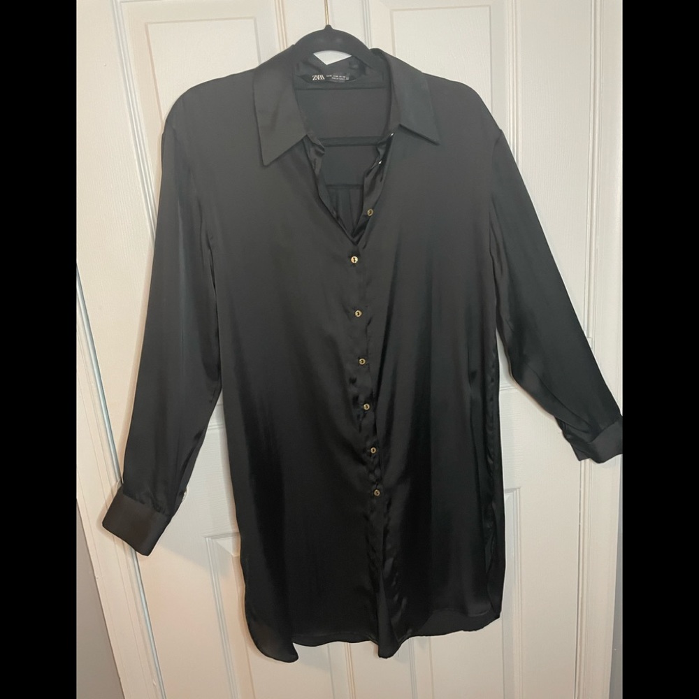 Zara Black Shirt Dress